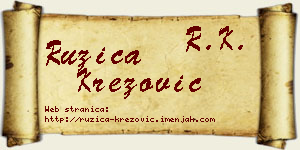 Ružica Krezović vizit kartica
